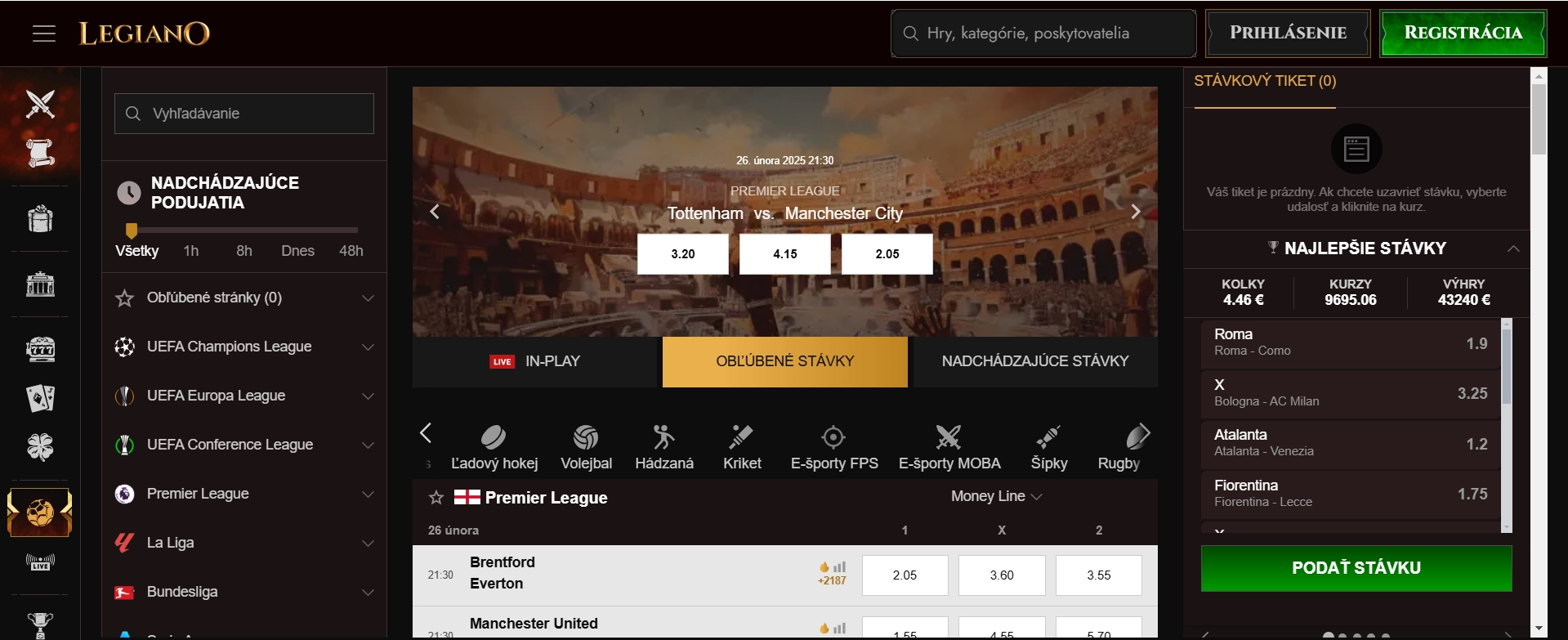 Hrajte najlepšie kasínové hry v Legiano Casine Najlepšie kasínové hry online